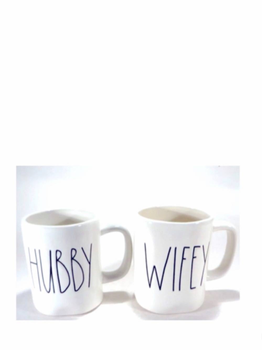 NEW Rae Dunn Hubby & Rae Dunn Wifey Mug Set